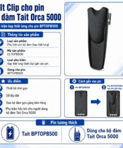 Kẹp pin bộ đàm Tait Orca 5000 CLTOPB500