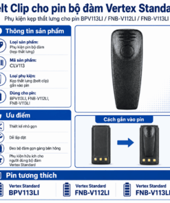 Kẹp pin bộ đàm Vertex Standard CLV113 cho BPV113LI