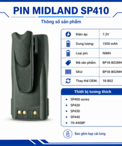 Pin bộ đàm Midland SP410