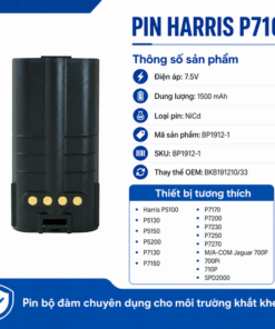 Pin bộ đàm Harris P7100 BP1912-1