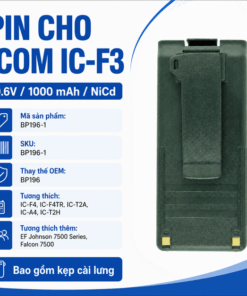Pin bộ đàm Icom IC-F3 BP196-1