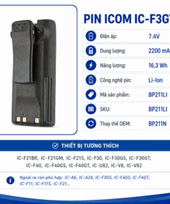 Pin bộ đàm Icom IC-F3GT BP211LI