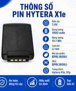 Pin bộ đàm Hytera X1e