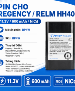 Pin bộ đàm Regency/Relm HH400 BP4W