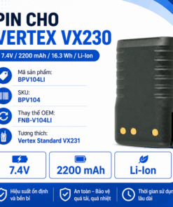Pin bộ đàm Vertex VX230