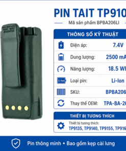 Pin bộ đàm Tait TP9100 BPBA206LI