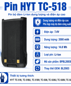 Pin bộ đàm HYT TC-518