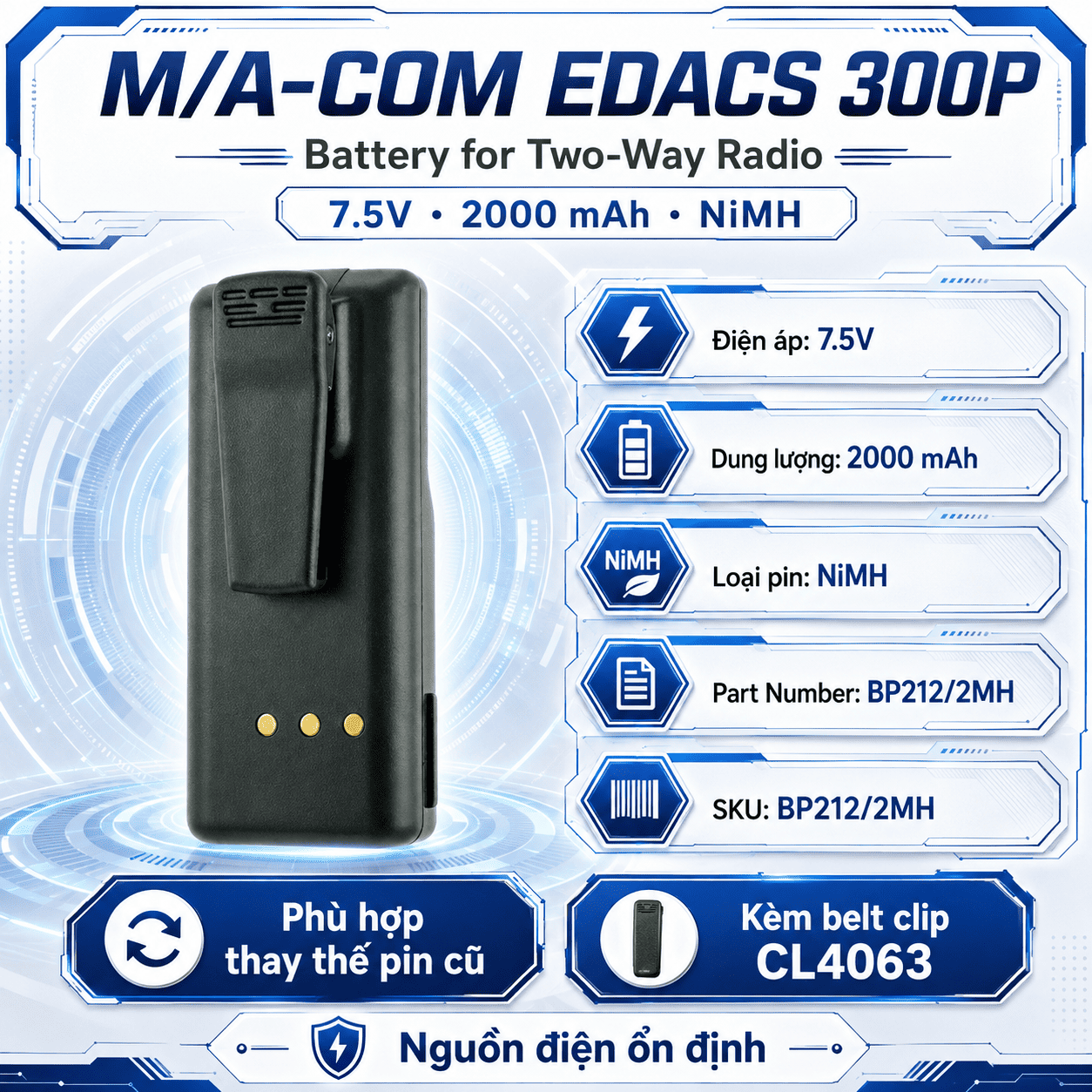 Pin BP2122MH