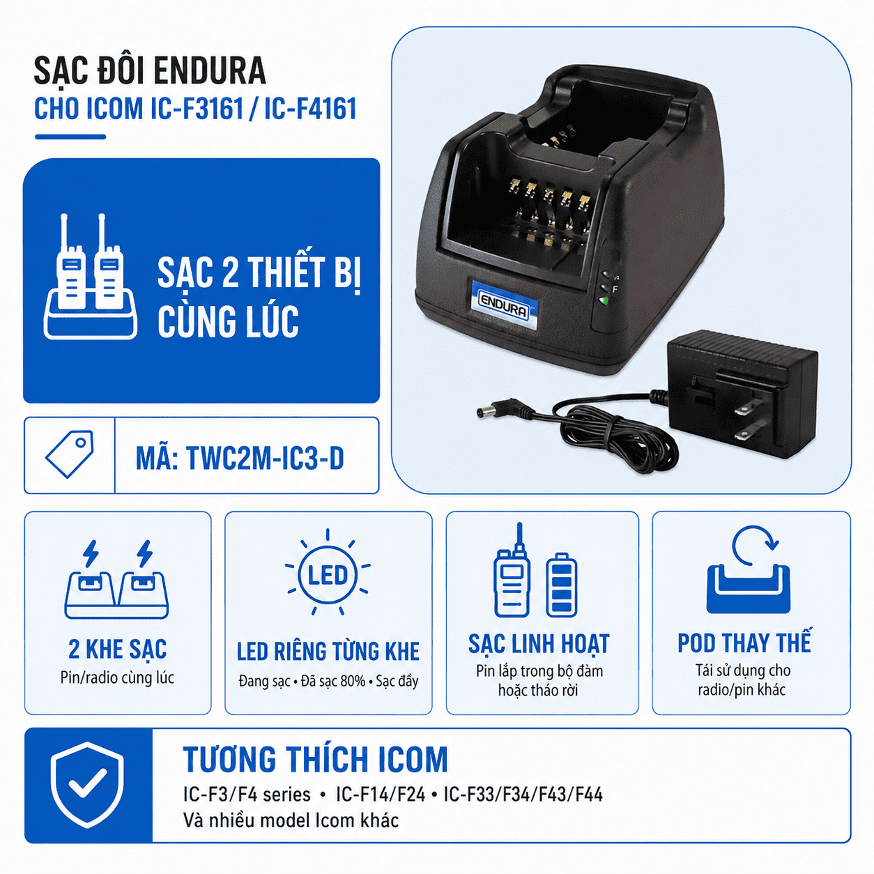 Bộ sạc TWC2M-IC3-D