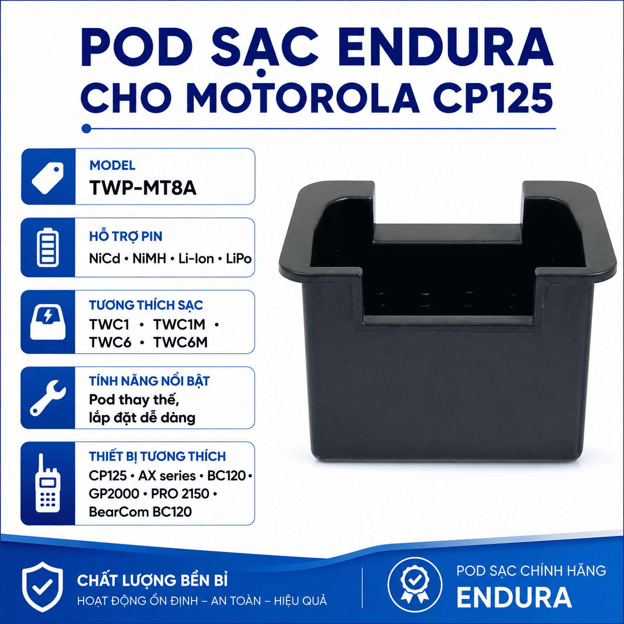Pod sạc TWP-MT8A