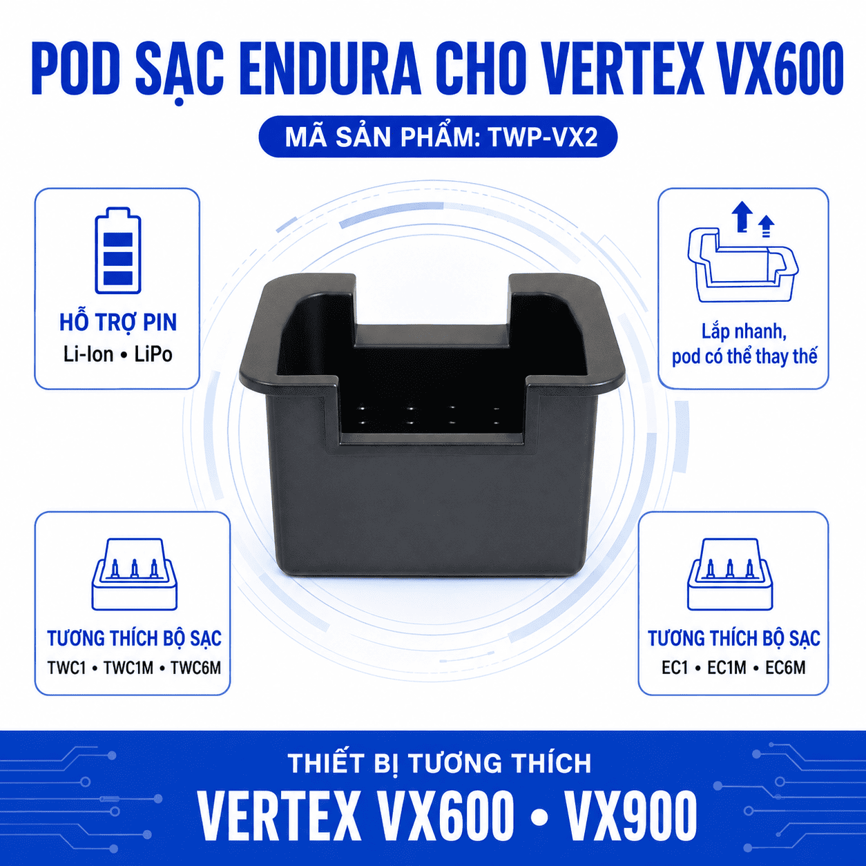 Pod sạc TWP-VX2
