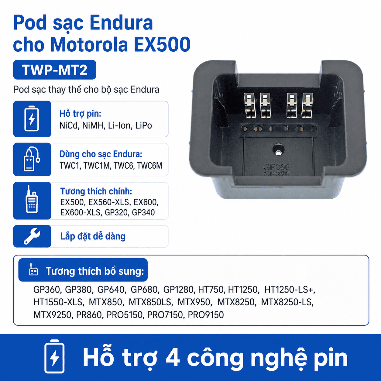 Pod sạc TWP-MT2