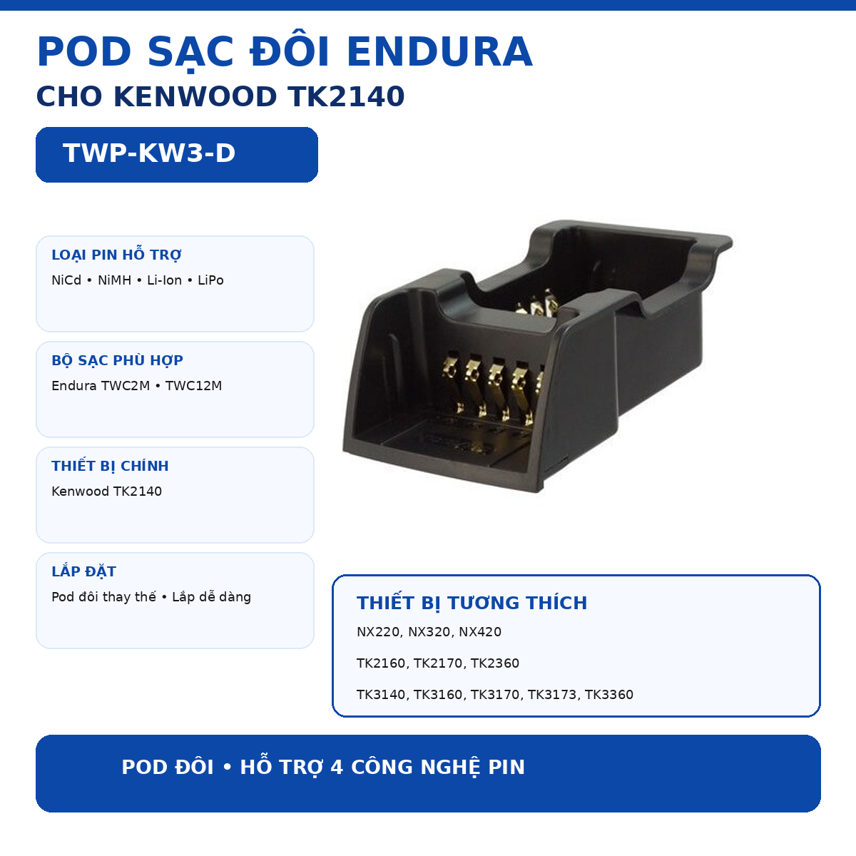 Pod sạc TWP-KW3-D