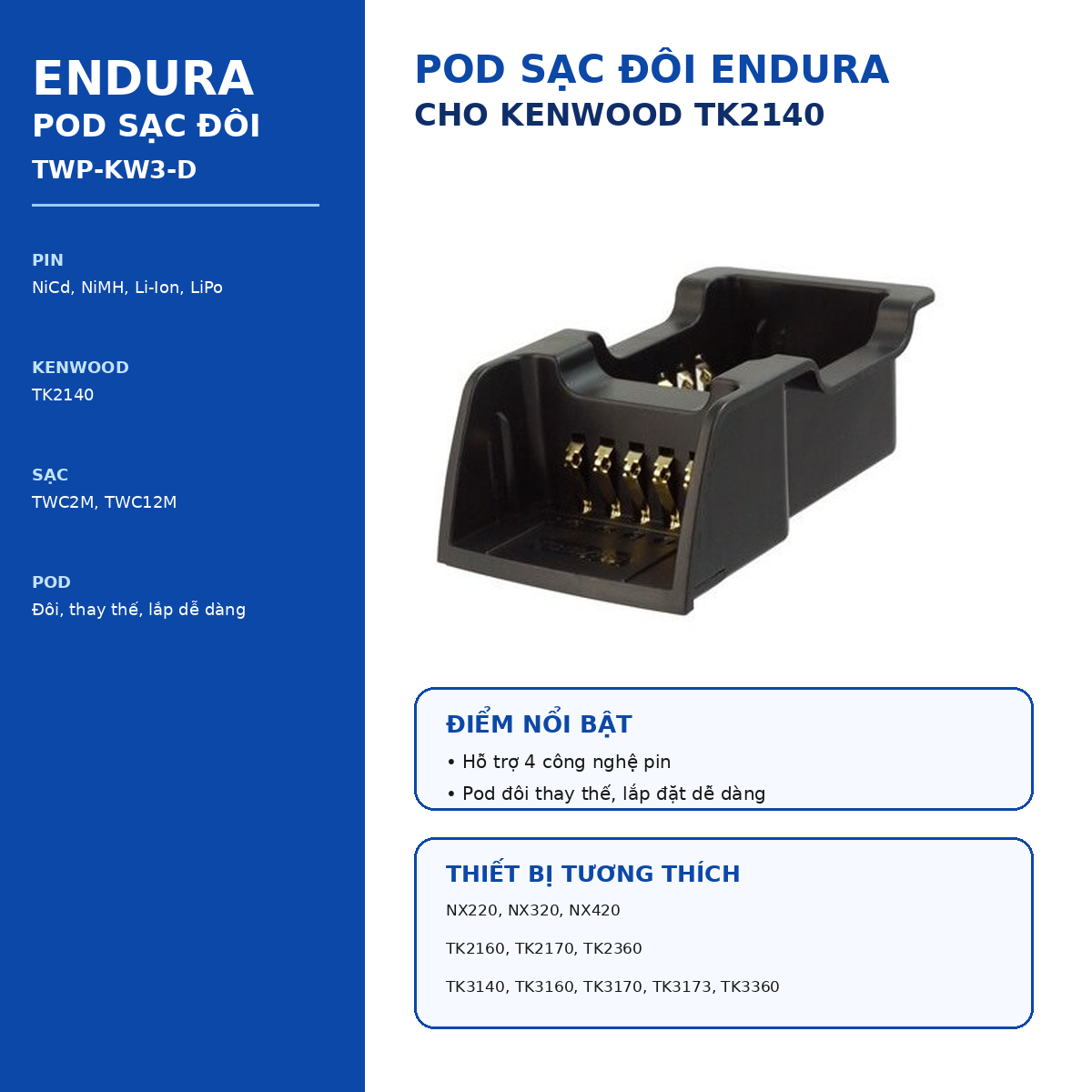 Pod sạc TWP-KW3-D