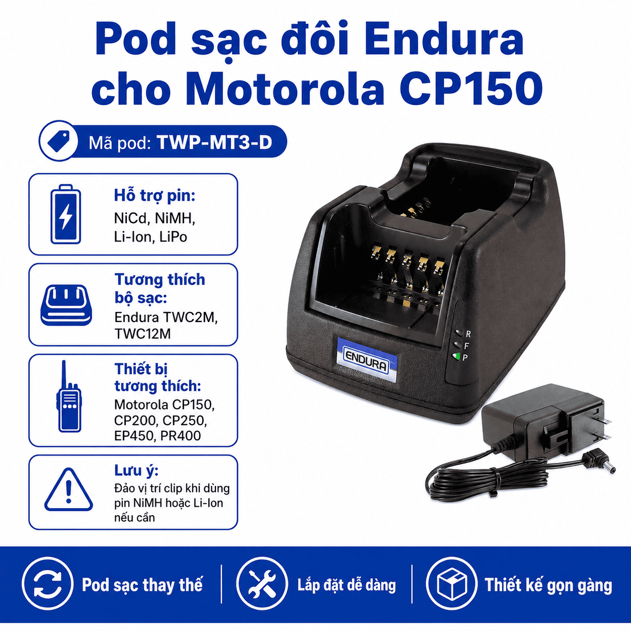 Pod sạc TWP-MT3-D