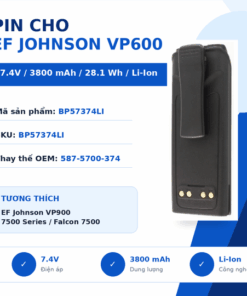 Pin bộ đàm EF Johnson VP600 BP57374LI