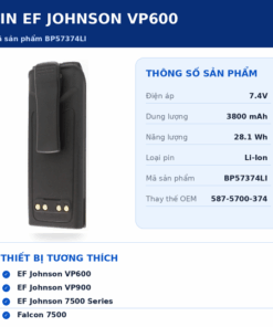 Pin bộ đàm EF Johnson VP600 BP57374LI