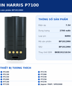 Pin bộ đàm Harris P7100 BP1912MH