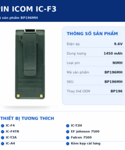 Pin bộ đàm Icom IC-F3 BP196MH