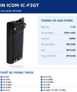 Pin bộ đàm Icom IC-F3GT BP210N