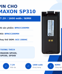 Pin bộ đàm Maxon SP310 BPACC200MH