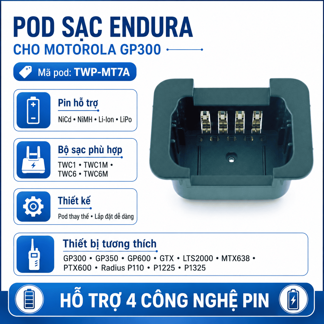 Pod sạc TWP-MT7A